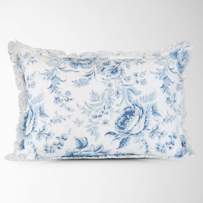 Charlotte Vintage French Floral Toile Pillow Cover