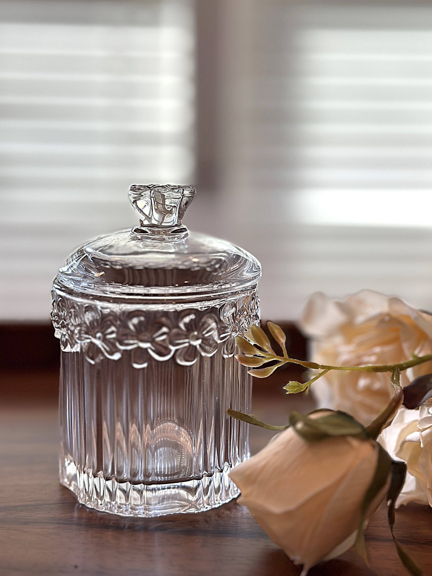 Flower Glass Jar