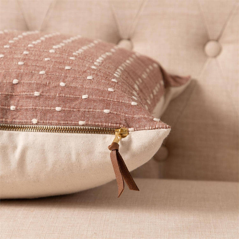 Brown Stitch Pillow