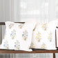 Lucy Hand Painted Block Print Floral Pillow Cover in Gold