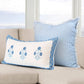 Seraphina Mughal Flower Pillow Cover in Blue