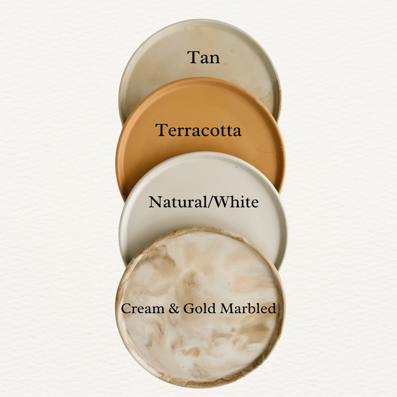 Large Round Concrete Tray