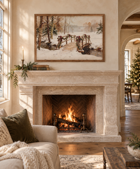 Vintage Holiday Bridge | Christmas Wall Decor
