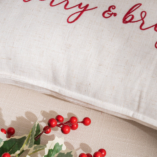 Merry & Bright Linen Pillow