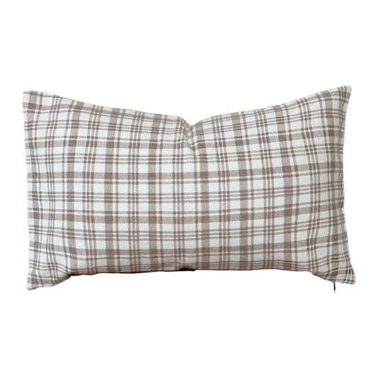 Brown Plaid Pillow Cover | Fleur + Fray Collection