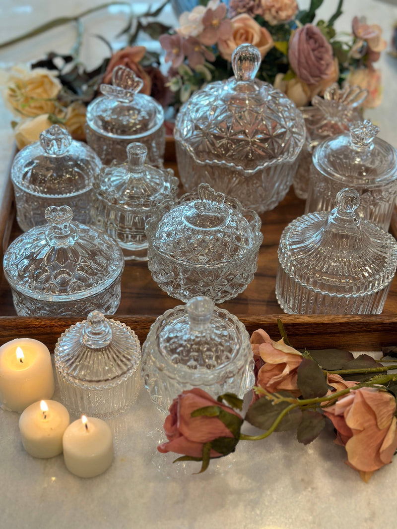 Vintage Butterfly Glass Jar