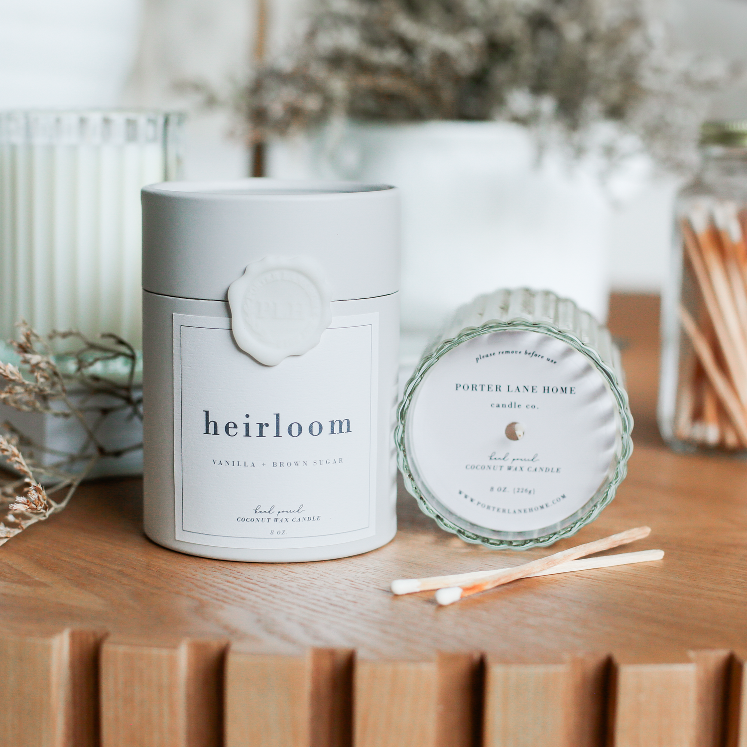 Heirloom | Vanilla + Brown Sugar Fluted Coconut Wax Candle