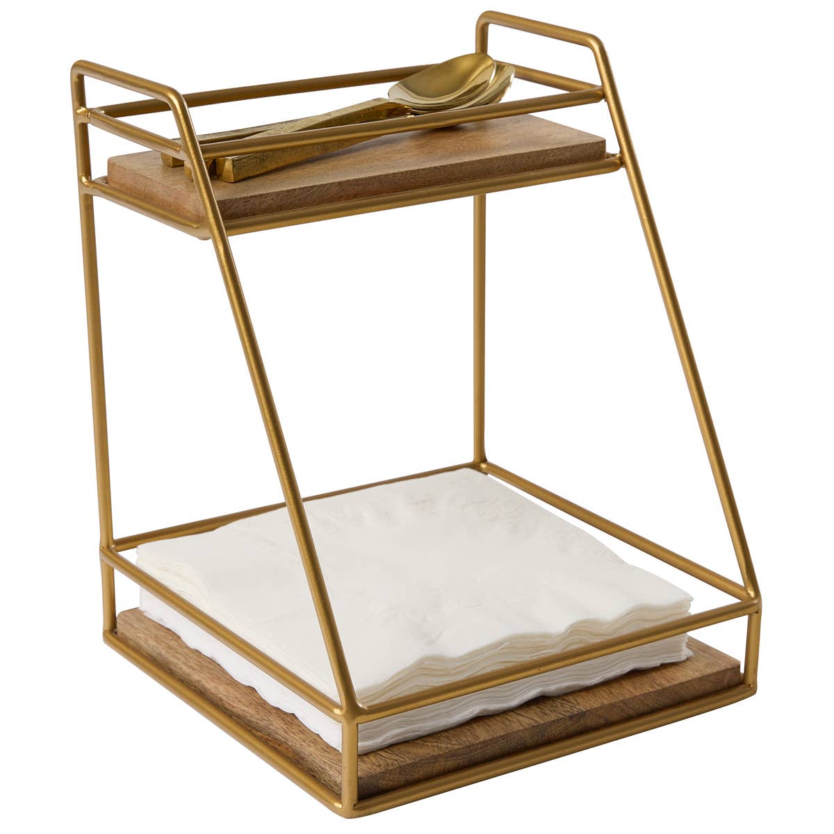 two tier farmhouse tray stand