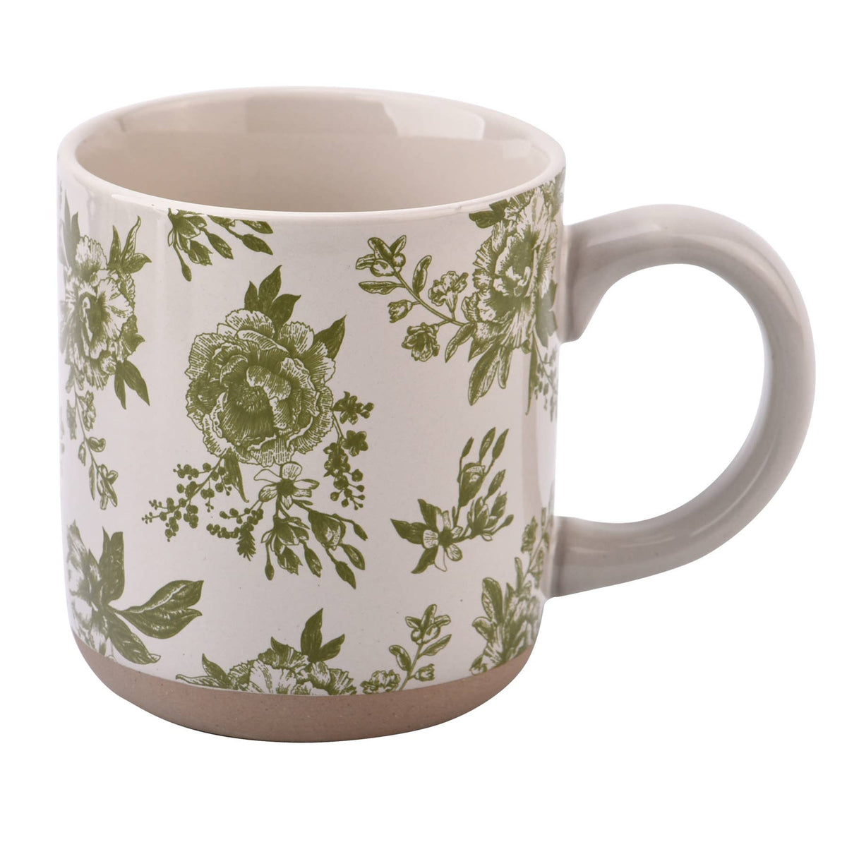 Green Delft Coffee Mug - Stoneware
