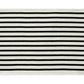 Black-Ivory Cotton Blend Classic Striped Rug