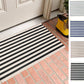 Woven Cotton Blend Classic Striped Rug