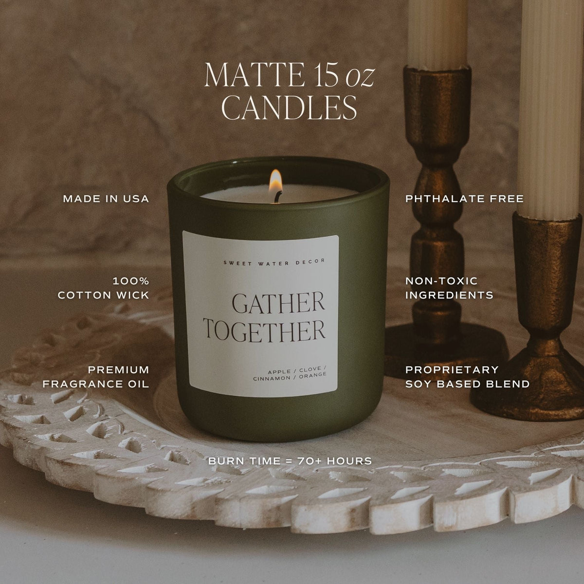 Gather Together Soy Candle - Olive Matte Jar