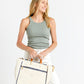 Codie Tote with Leather Accents