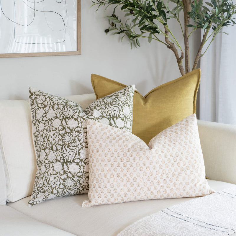 Jardim Floral Block Printed Pillow Cover