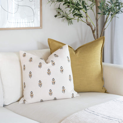Marla Floral Block Printed Pillow Cover
