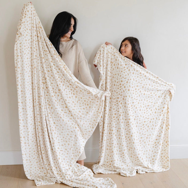 Minky Stretch Throw Blanket