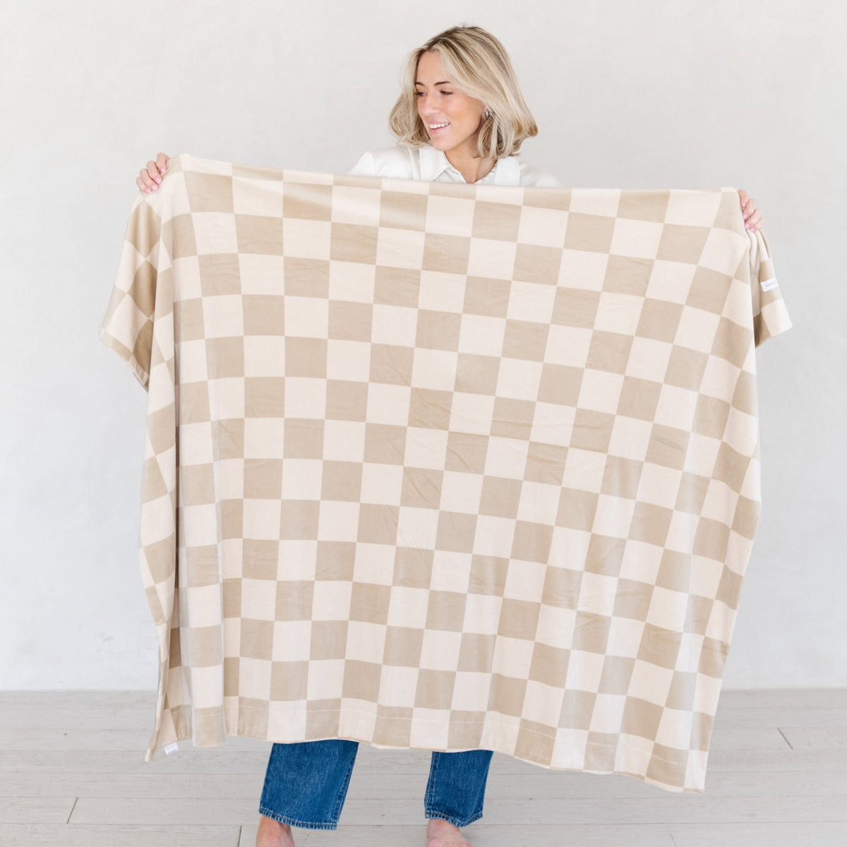 Minky Stretch Throw Blanket