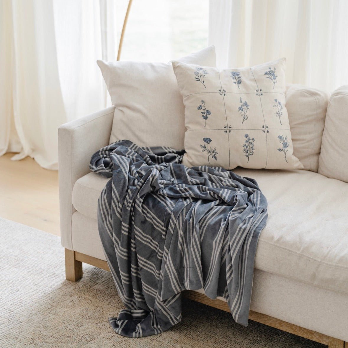 Minky Stretch Throw Blanket