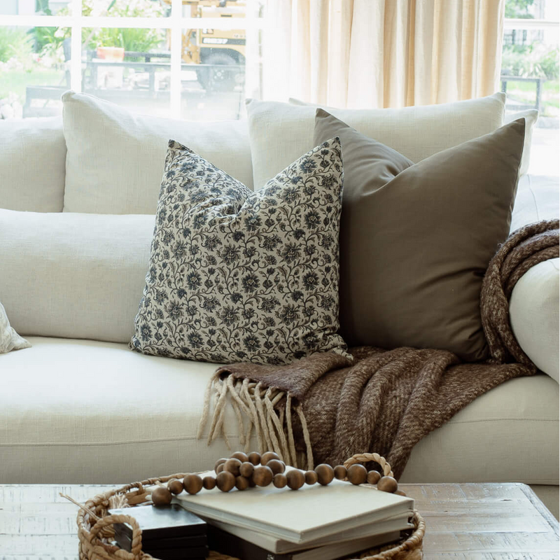 Celine Blue Floral Pillow Cover