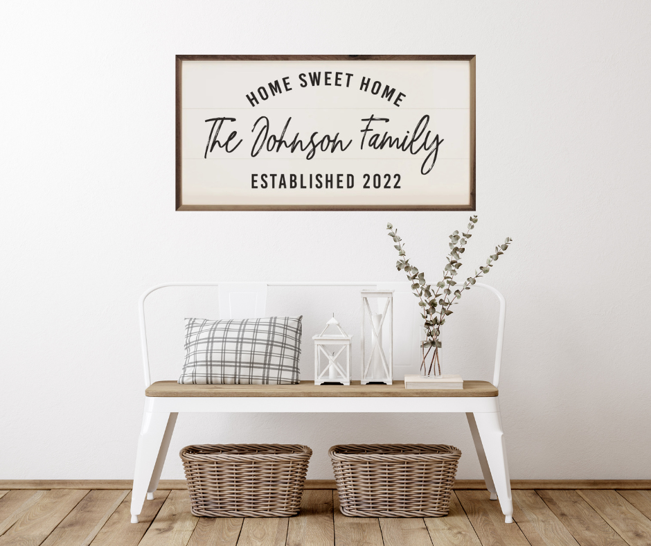 entryway, entryway decor, entryway wall decor, personalized decor, personalized sign, last name, last name sign, custom signs, custom wall decor, custom wall signs, customs sign, farmhouse wall decor, farmhouse entryway