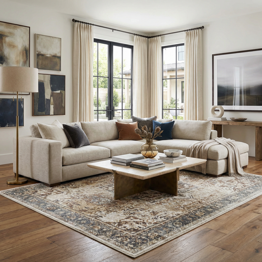 Heritage Style Flat Pile Washable Rug