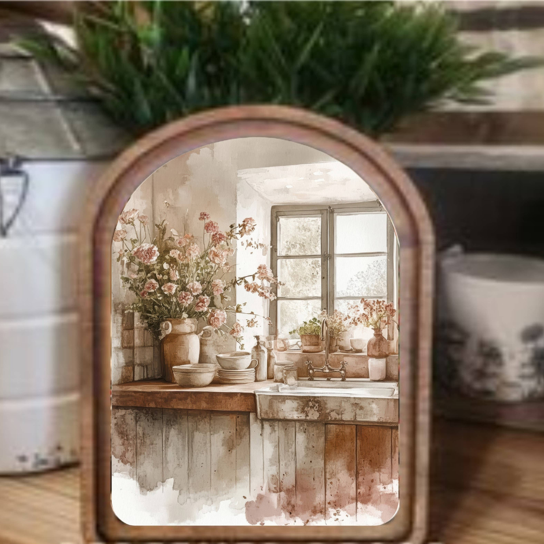 Rustic Kitchen Framed Art