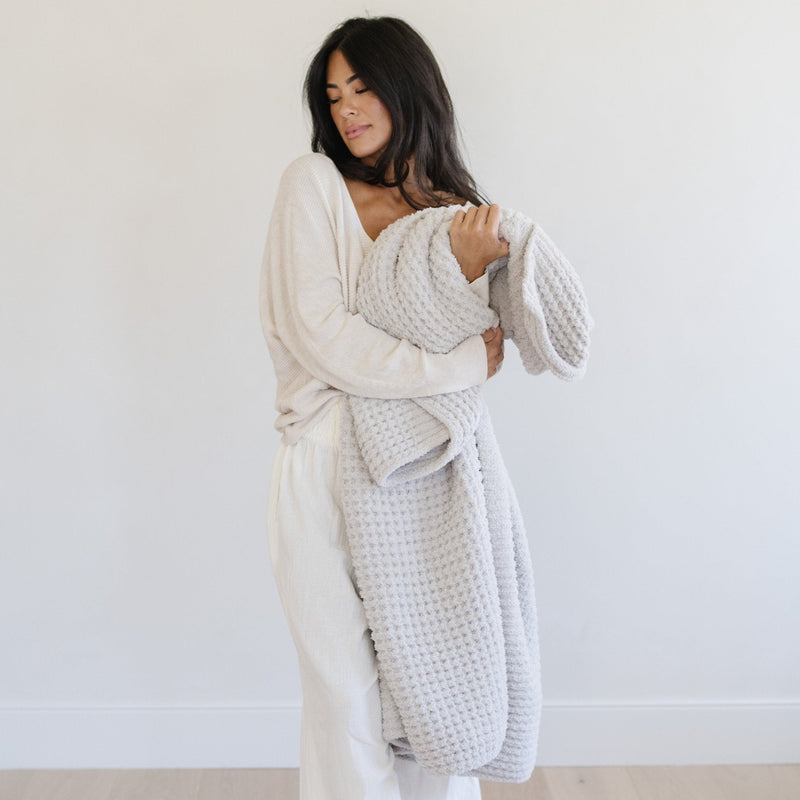 Waffle Knit Throw Blanket
