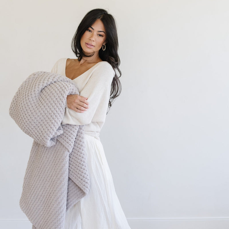 Waffle Knit Throw Blanket