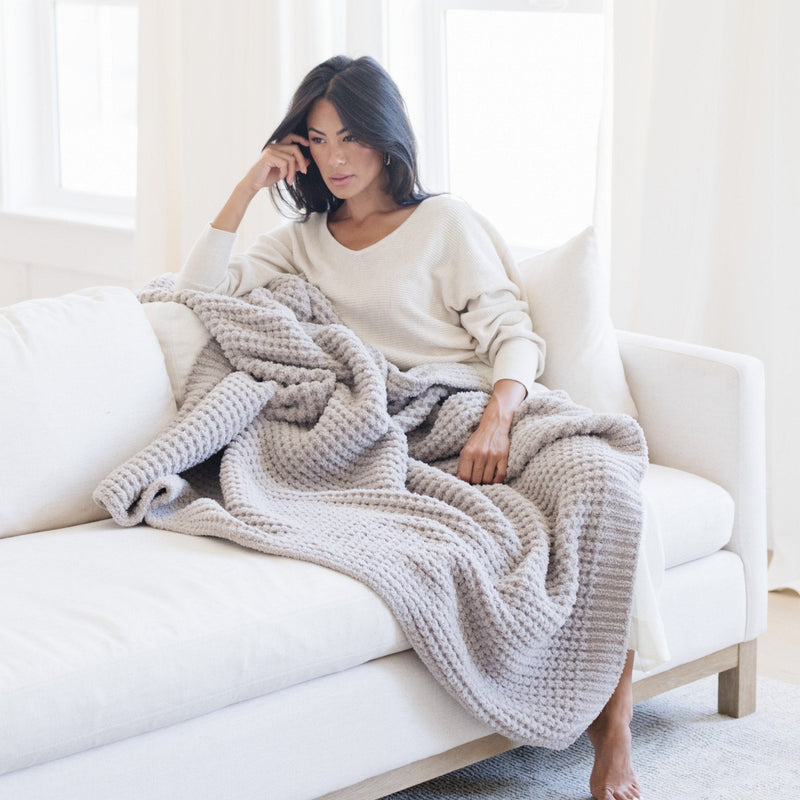 Waffle Knit Throw Blanket