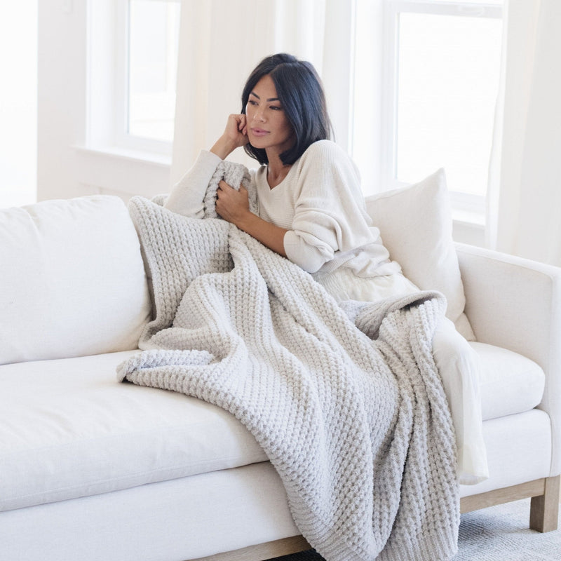 Waffle Knit Throw Blanket