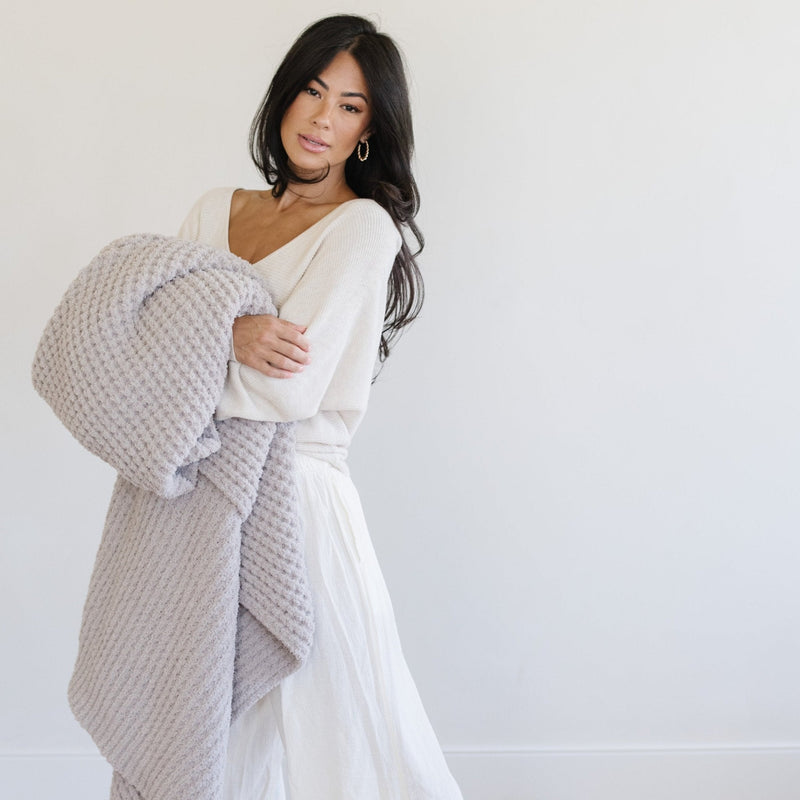 Waffle Knit XL Throw Blanket