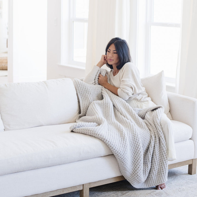 Waffle Knit XL Throw Blanket