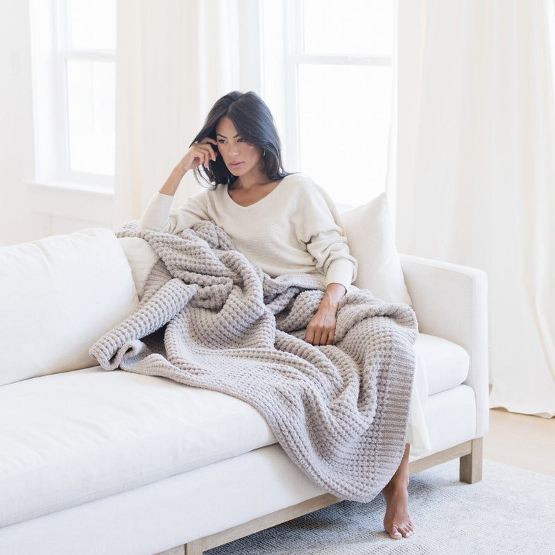 Waffle Knit XL Throw Blanket