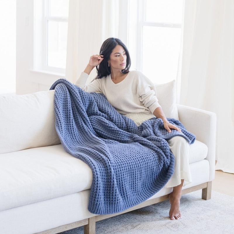 Waffle Knit XL Throw Blanket