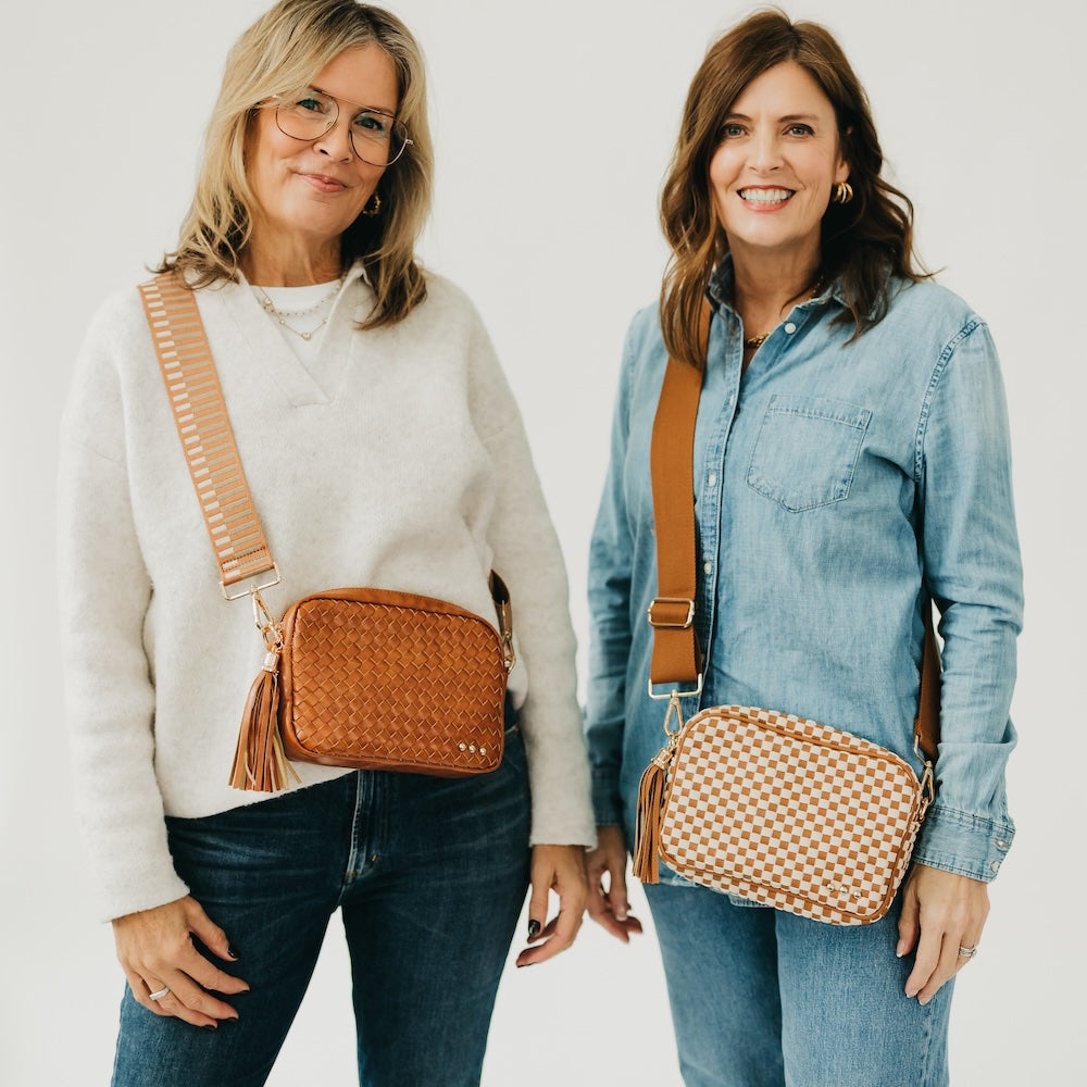 Woven Willow Camera Crossbody Bag