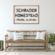 Personalized Homestead Sign - Whitewash