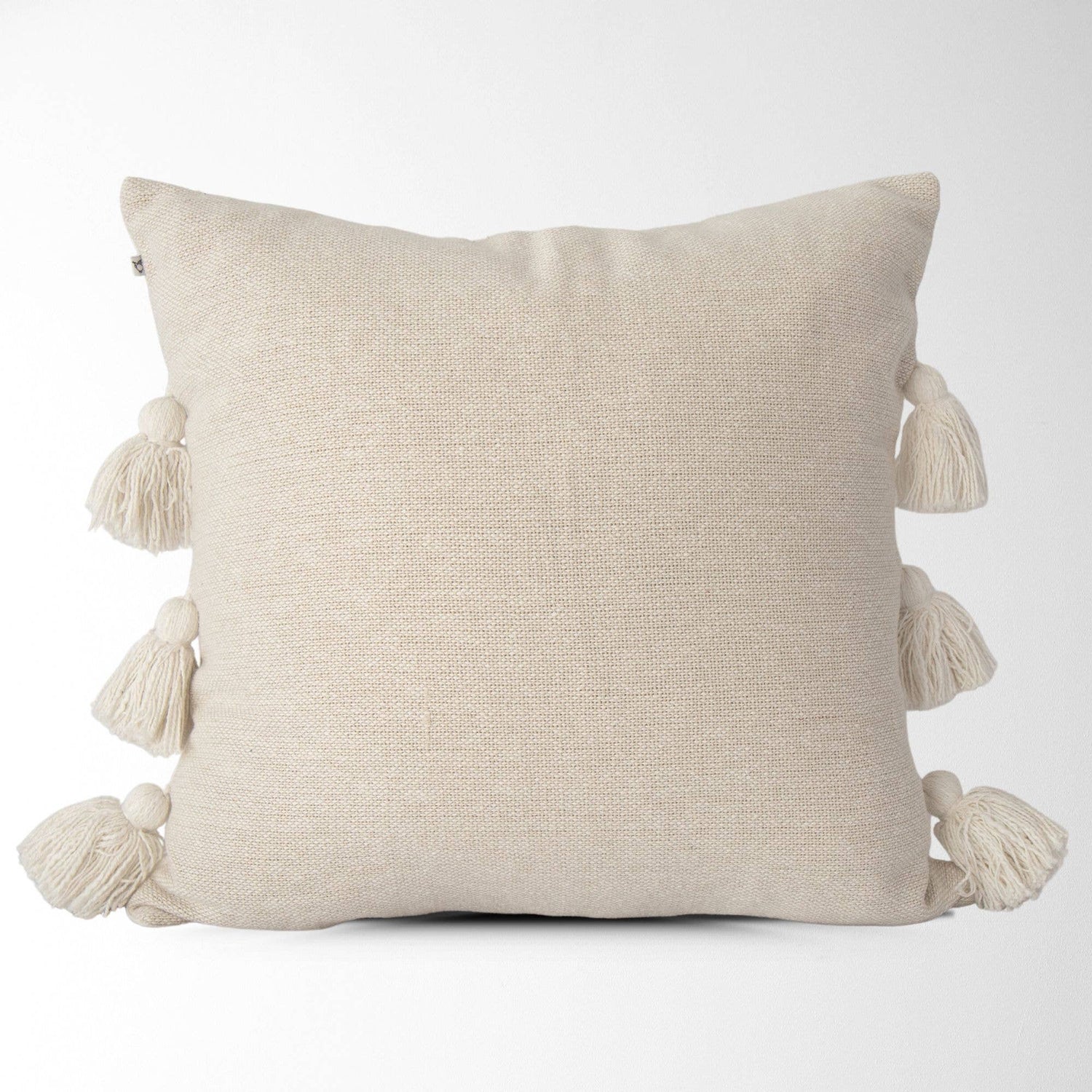 Coraline Textured Pillow With Side Tassels