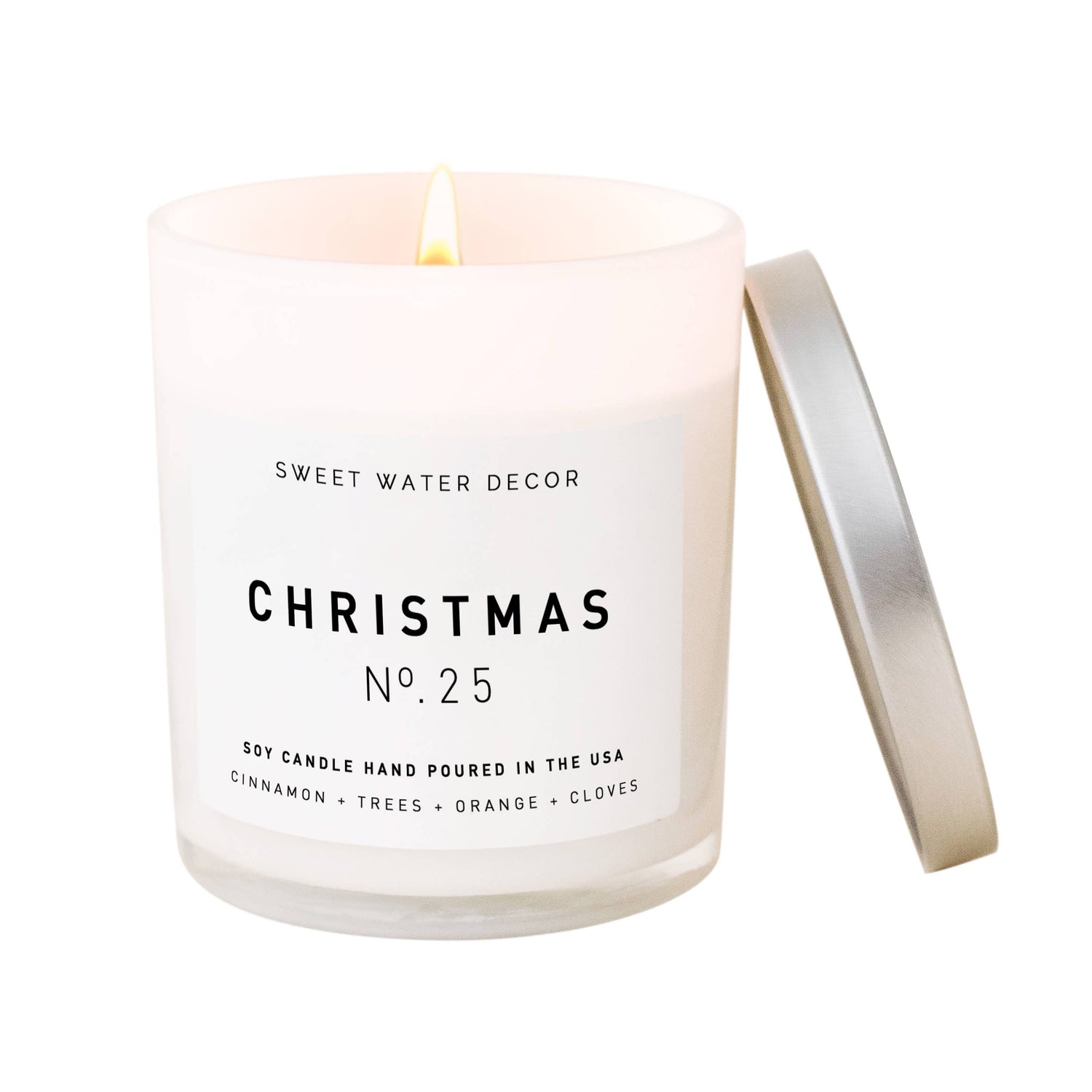 Christmas Soy Candle | White Jar Candle