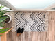 Black + White Wavy Printed Layering Rug