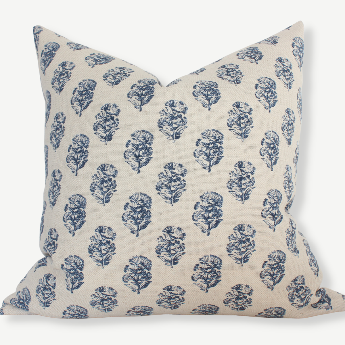 Coastal Blue Floral Pillow