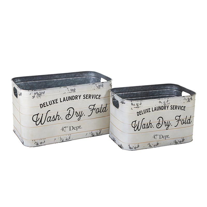 rustic laundry room bins