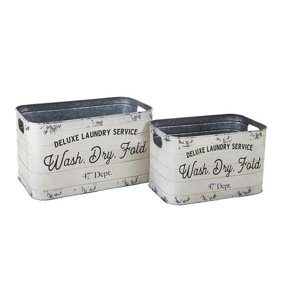 rustic laundry room bins