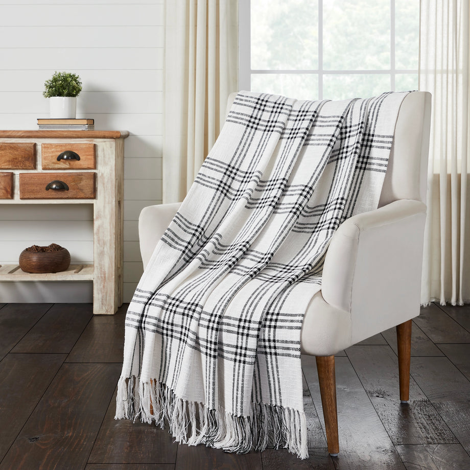 Black discount woven throw