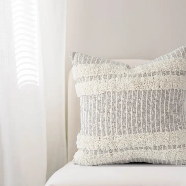 Blake Tufted Farmhouse Pillow Cover