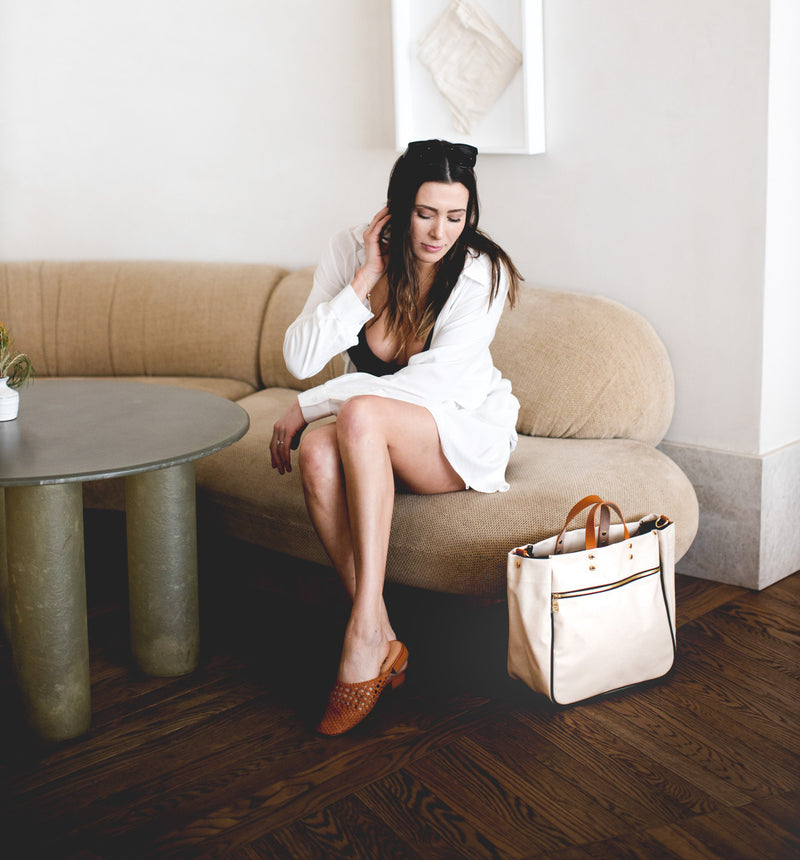 Codie Tote with Leather Accents