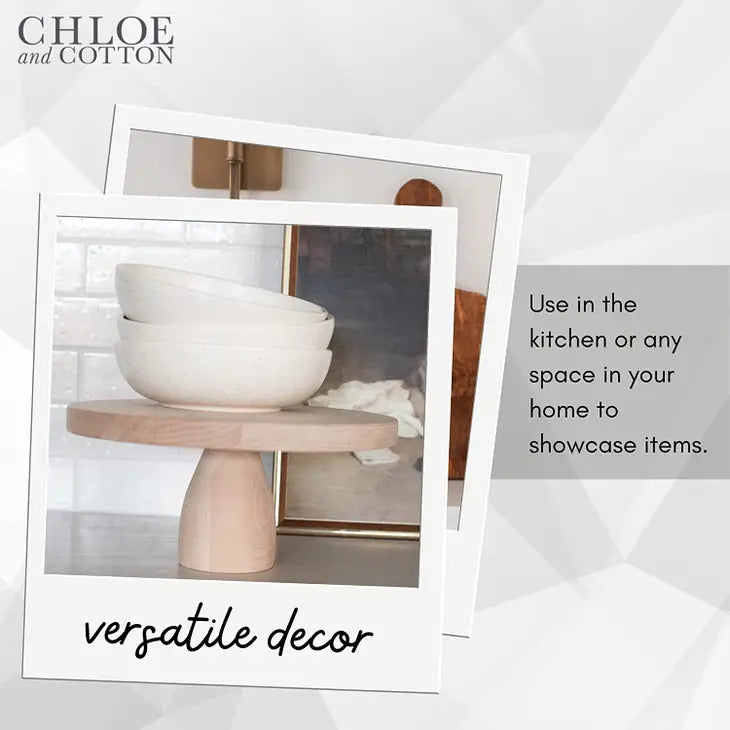 Chloe and Cotton Beech Wood Cake Stand