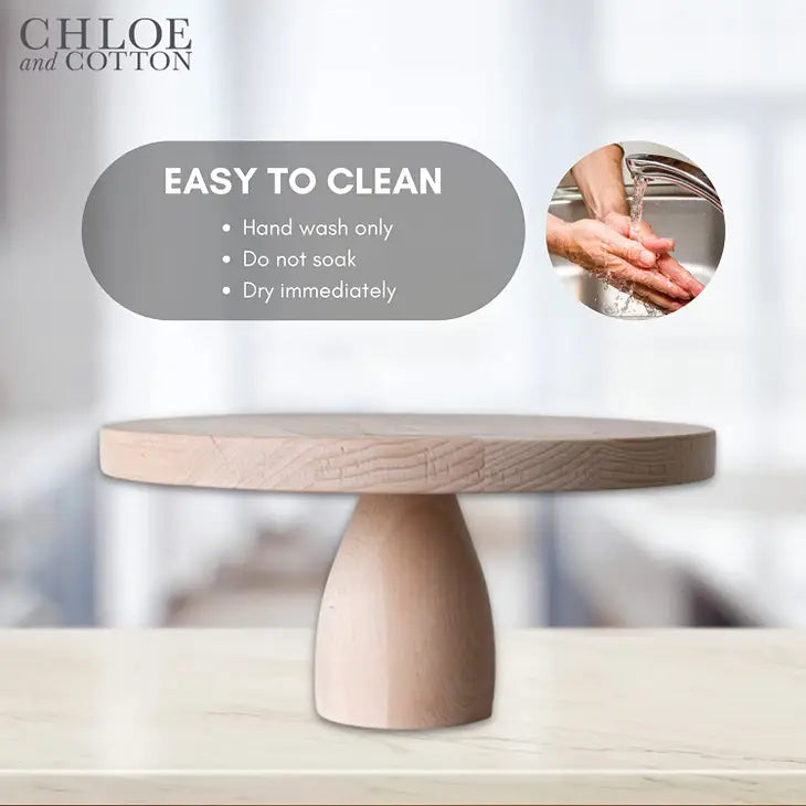 Chloe and Cotton Beech Wood Cake Stand