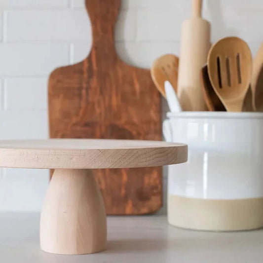 Chloe and Cotton Beech Wood Cake Stand