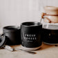 Fresh Coffee Soy Candle | Black Stoneware Jar | PREORDER