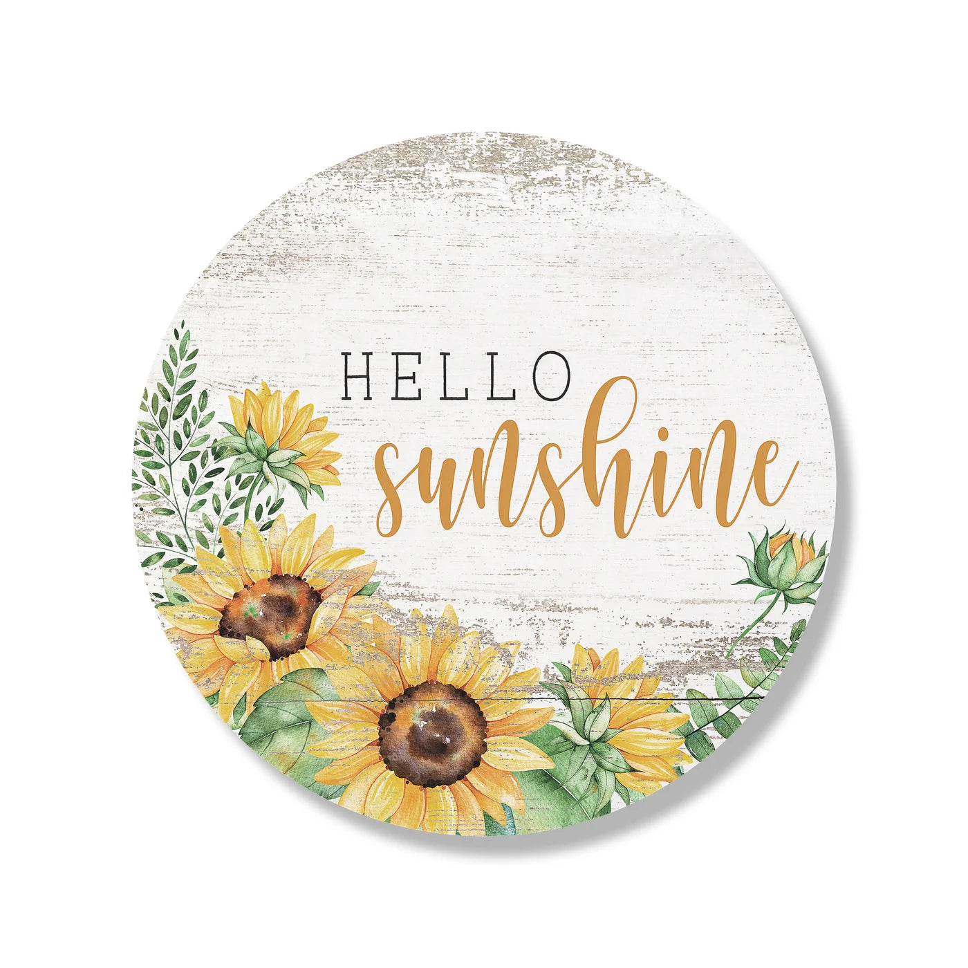 Hello Sunshine Sunflowers - Whitewash